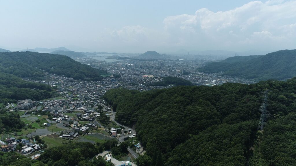 海田公園から見える広島の街並み